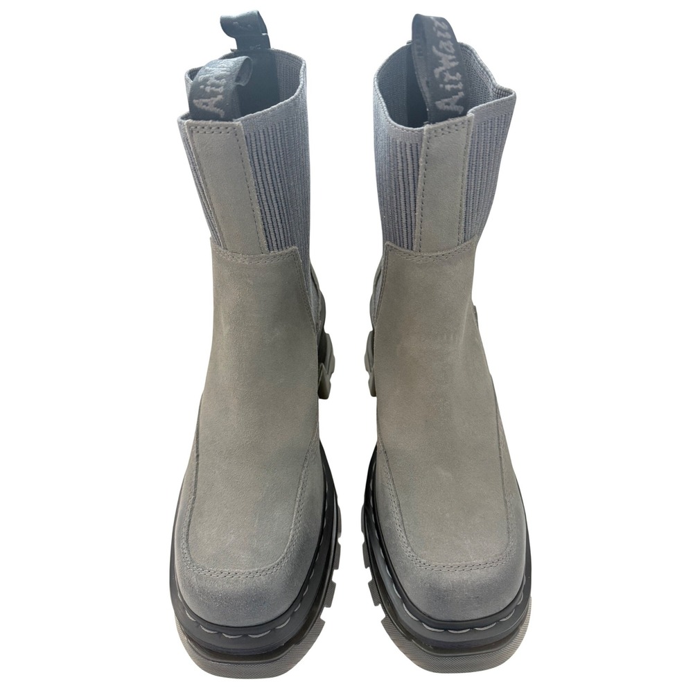Dr. Martens Corran Chelsea Boots Grey Suede Square Toe Platform US Women 9 - Picture 4 of 10